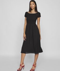Vila Rita Smock Dress Black