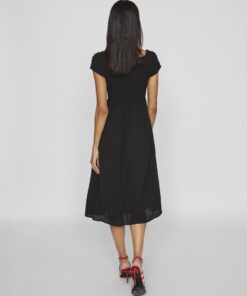 Vila Rita Smock Dress Black