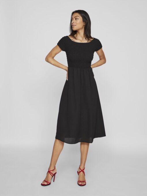 Vila Rita Smock Dress Black