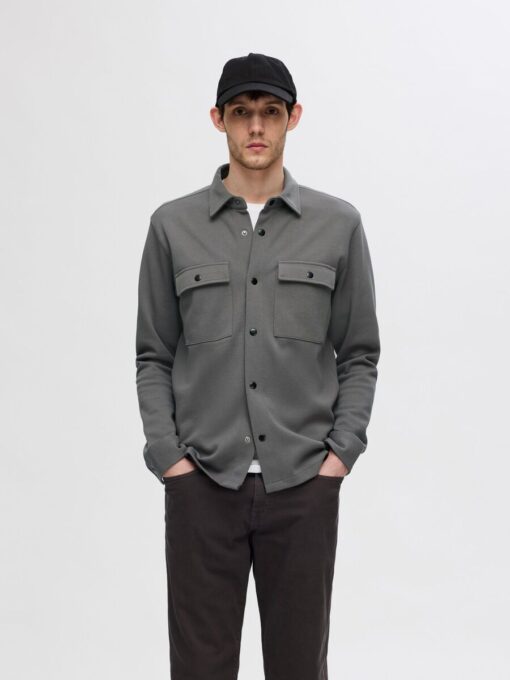 Selected Homme Jackie Sweat Jacket Granite Grey