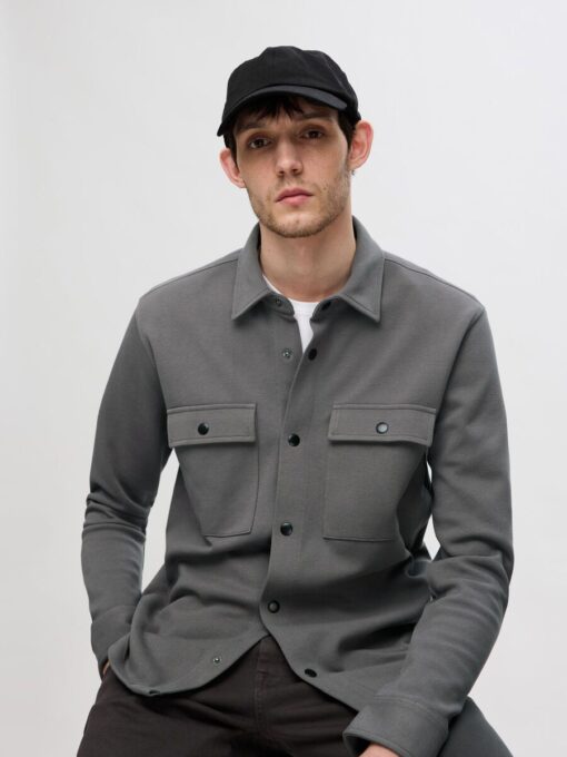 Selected Homme Jackie Sweat Jacket Granite Grey