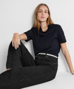 Selected Femme Essential Boxy Tee Black