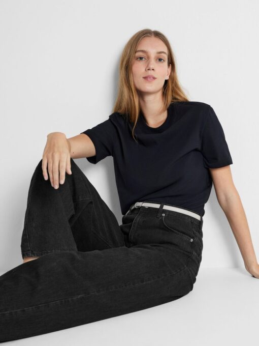 Selected Femme Essential Boxy Tee Black