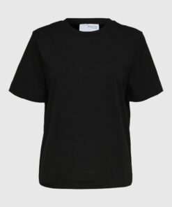 Selected Femme Essential Boxy Tee Black