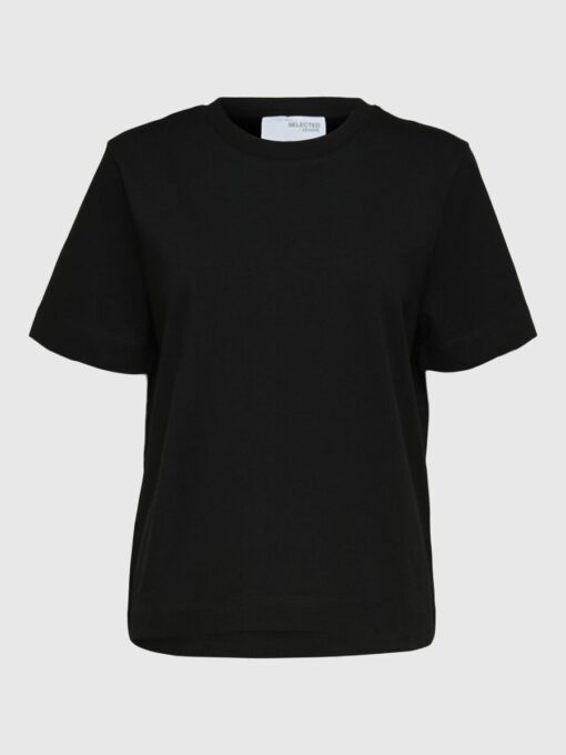 Selected Femme Essential Boxy Tee Black