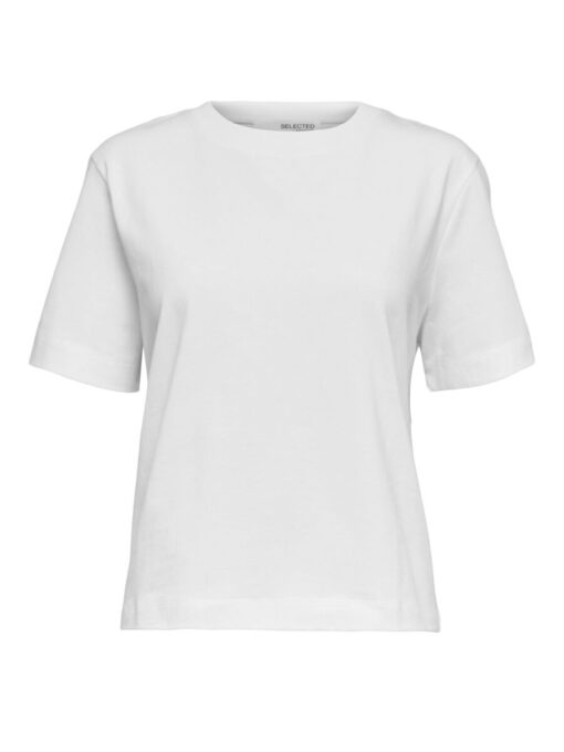 Selected Femme Essential Boxy Tee Bright White