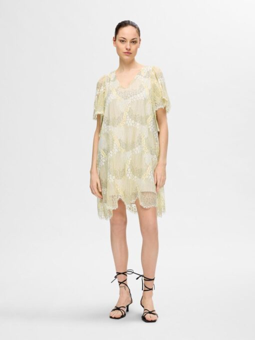 Selected Femme Felica Lace Dress Flan