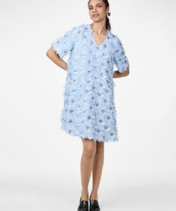 Yasabelone V-Neck Dress Clear Sky