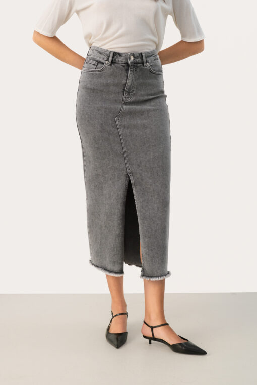 Part Two Jasmin Skirt Grey Denim