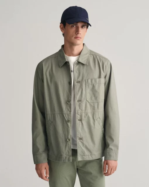 Gant GMNT Dyed Overshirt Jacket Dry Green