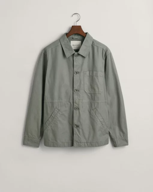 Gant GMNT Dyed Overshirt Jacket Dry Green