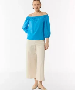Comma, Offshoulder Blouse Ocean BLue