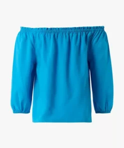 Comma, Offshoulder Blouse Ocean BLue