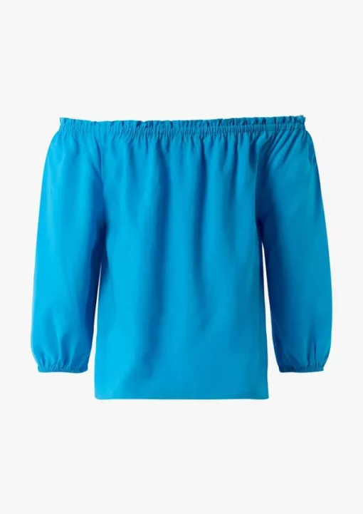 Comma, Offshoulder Blouse Ocean BLue