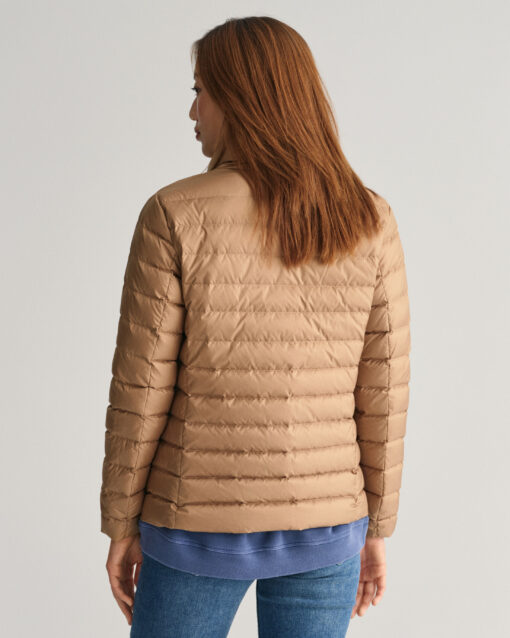 Gant Woman Light Down Jacket Warm Khaki