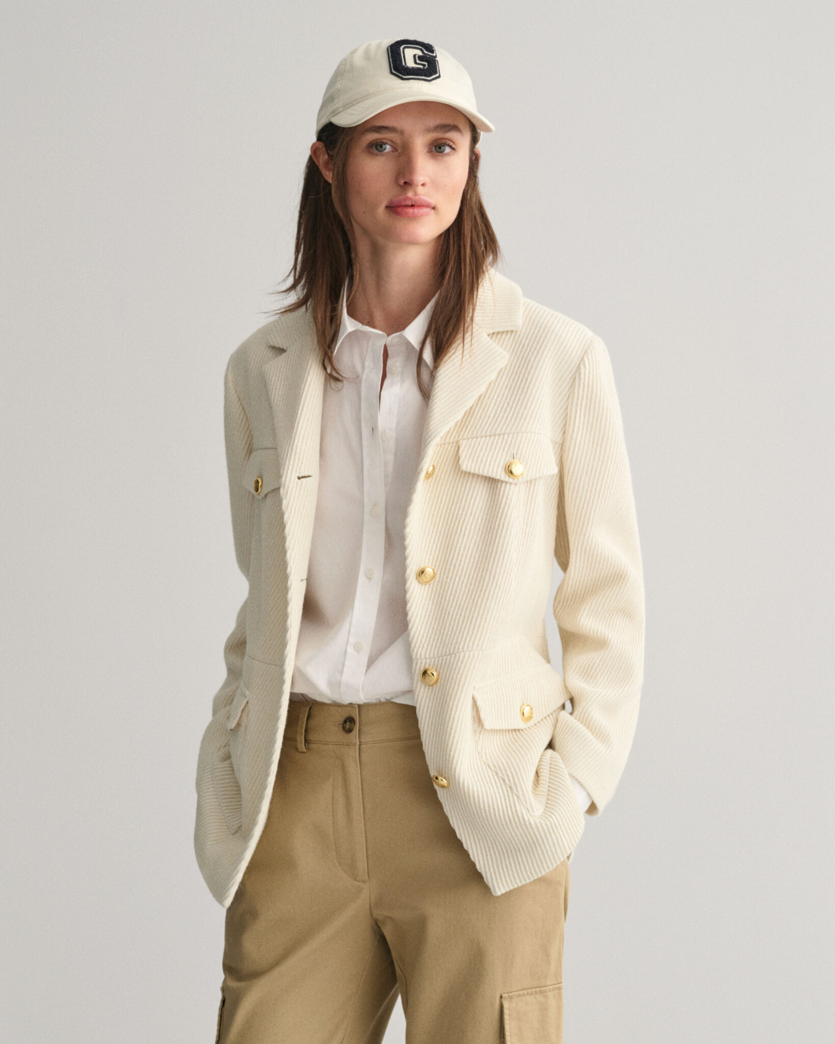 Buy Gant Woman Slim Texture Blazer Jacket Linen