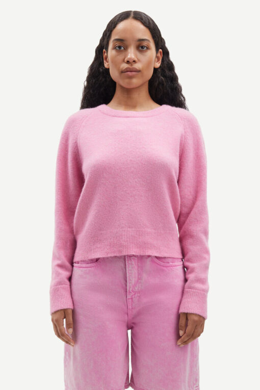 Samsøe Samsøe Nor O-neck Short Orchid Smoke
