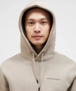 Peak Performance Original Small Logo Hood Men Avid Beige