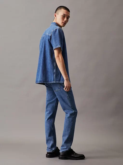 Calvin Klein Camp Denim Shirt Denim Medium