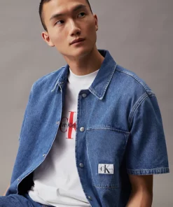 Calvin Klein Camp Denim Shirt Denim Medium