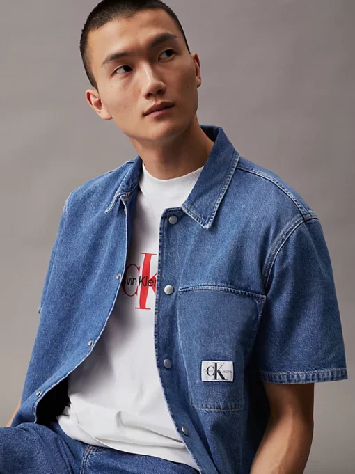 Calvin Klein Camp Denim Shirt Denim Medium