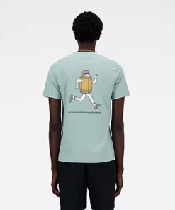 New Balance Sport Essentials Barrel Runner T-Shirt Salt Marsh