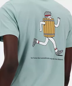 New Balance Sport Essentials Barrel Runner T-Shirt Salt Marsh