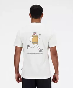 New Balance Sport Essentials Barrel Runner T-Shirt Sea Salt