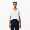 Lacoste Relaxed Fit Soft Cotton Jersey V-Neck T-shirt White