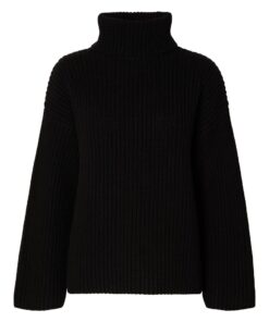 Selected Femme Selma Sefika Knit Pullover Black