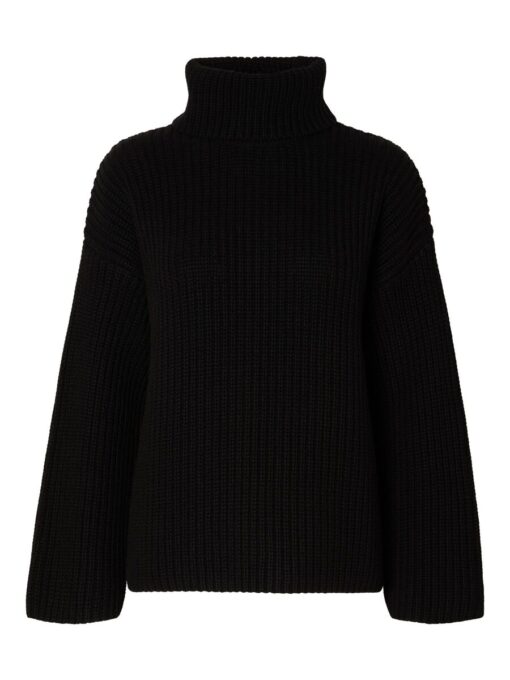 Selected Femme Selma Sefika Knit Pullover Black