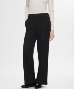 Selected Femme Tara Wide Pant Black