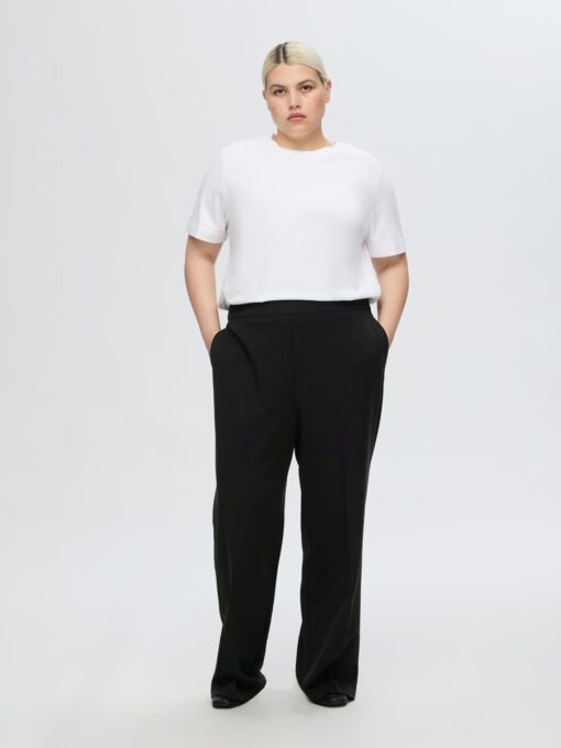 Selected Femme Tara Wide Pant Black