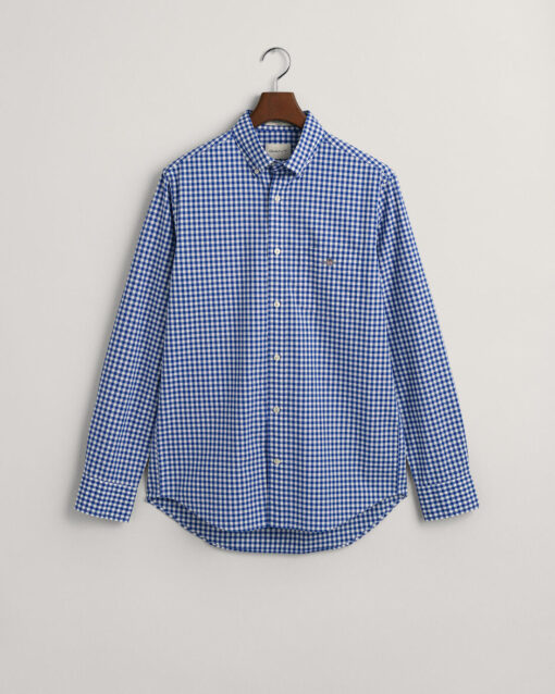 Gant Classic Poplin Gingham Shirt College Blue