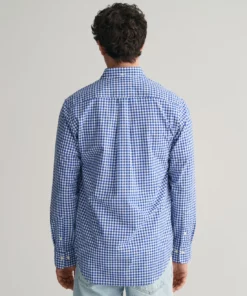Gant Classic Poplin Gingham Shirt College Blue