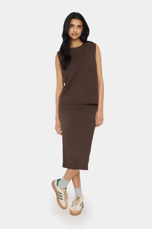 Saint Tropez Milasz Waistcoat Dark Oak Melange