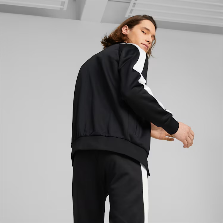 Puma black track jacket on sale