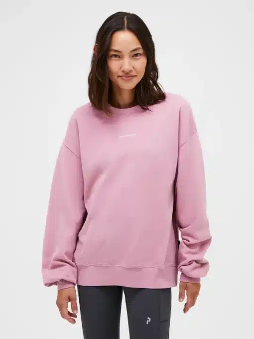 Peak Performance Cotton Terry Crew Women Bitter Root