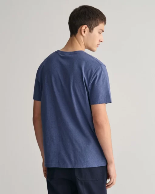 Gant Shield SS T-shirt Dk Jeansblue Melange