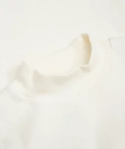Knowledge Cotton Apparel Rib High Neck Ls Star White