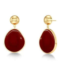 Edblad Agatha Earrings L Red Gold