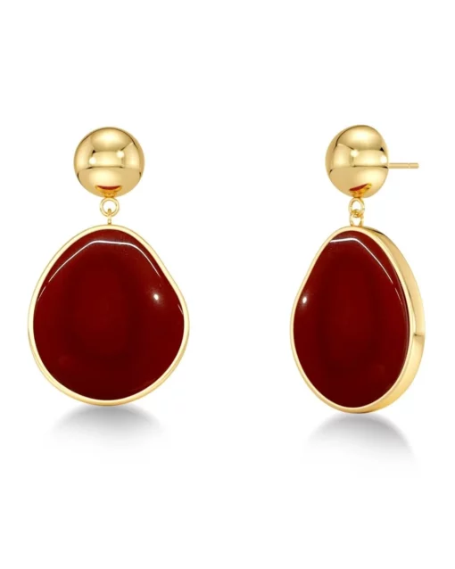 Edblad Agatha Earrings L Red Gold