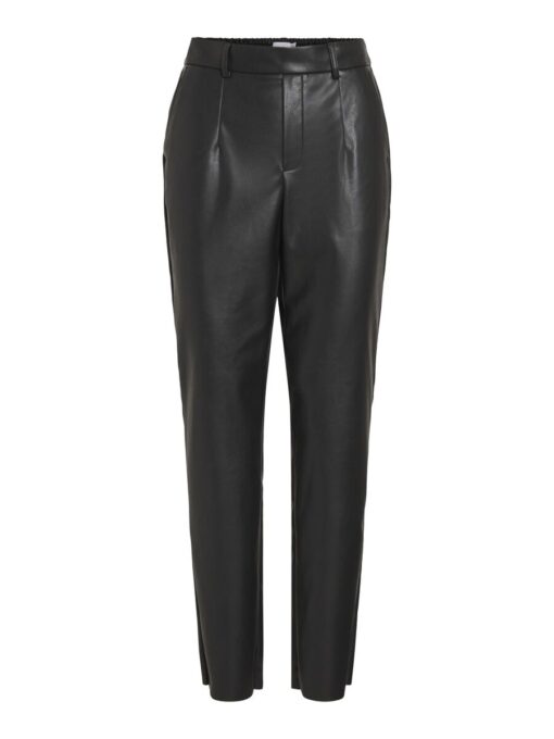 Vila Dagmar Coated Pants Black