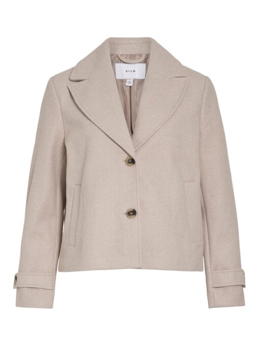 Vila Solo Short Jacket Natural Melange