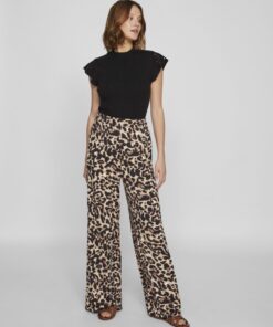 Vila Leoa Wide Pants Black