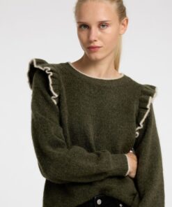 Selected Femme Alva Frill Knit Kalamata