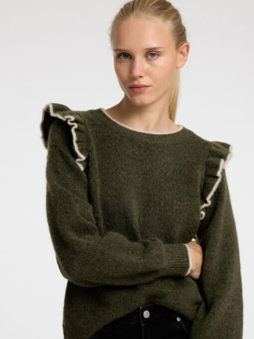 Selected Femme Alva Frill Knit Kalamata