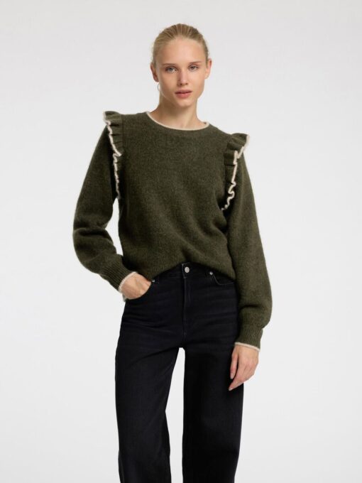 Selected Femme Alva Frill Knit Kalamata