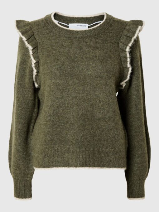 Selected Femme Alva Frill Knit Kalamata