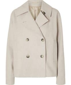 Selected Femme Alma Short Wool Jacket Sandshell